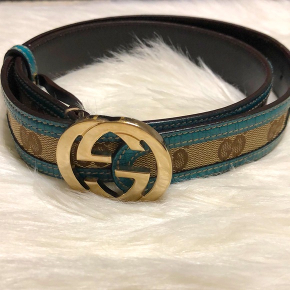 Gucci Accessories - GUCCI GG Monogram Leather Belt